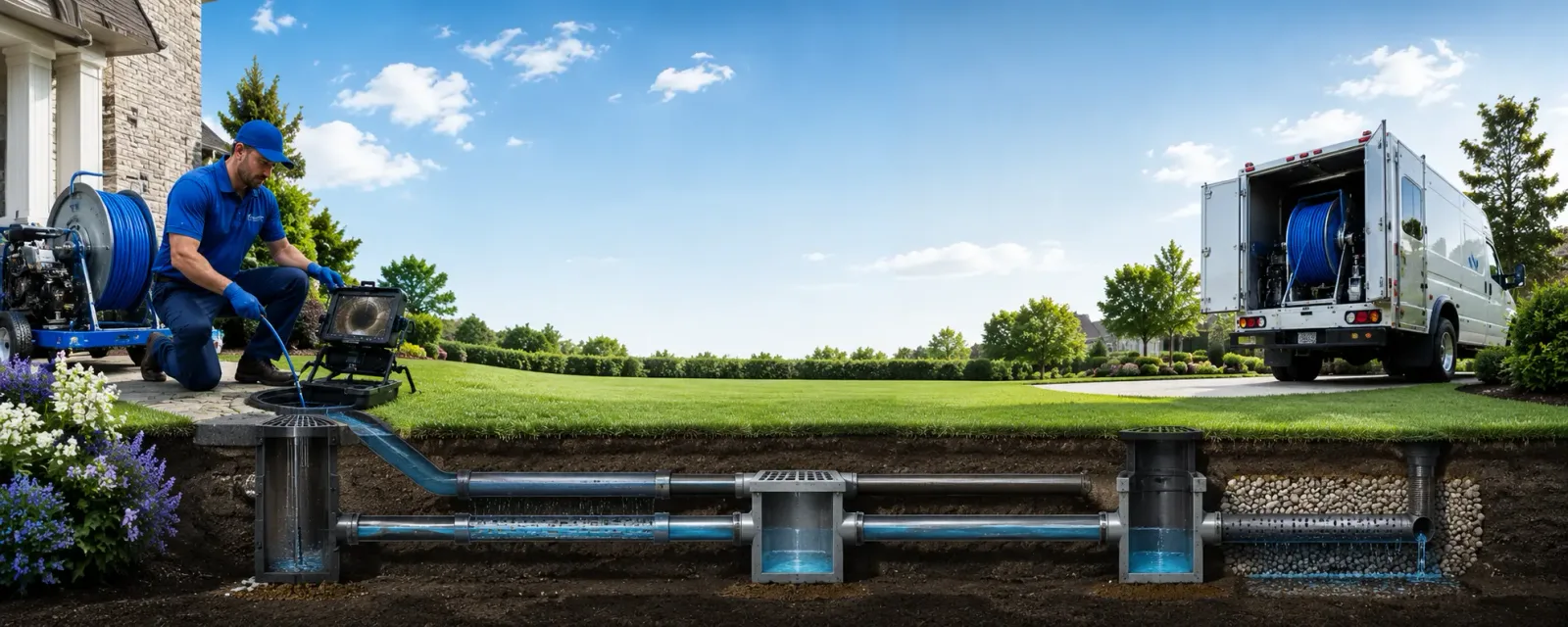 Outdoor drain cleaning information for Running Springs, CA